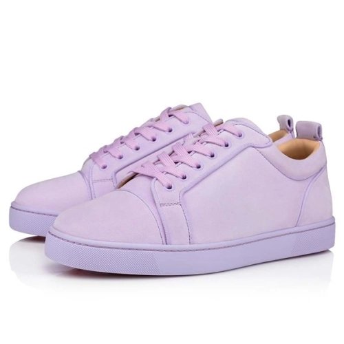 Christian Louboutin Louis Junior  Lilac Smoke Suede