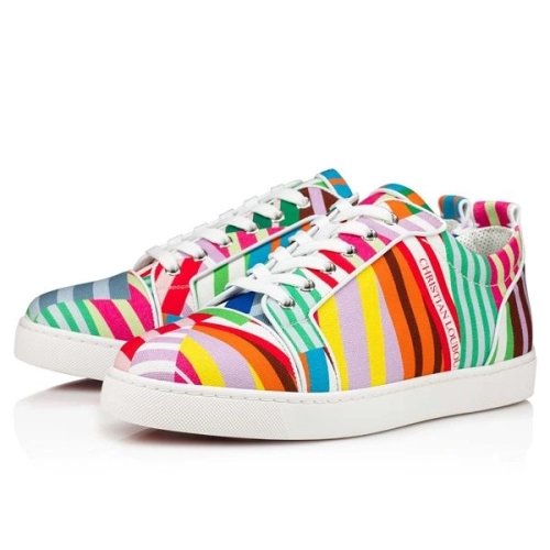 Christian Louboutin Louis Junior Multi/bianco Cotton