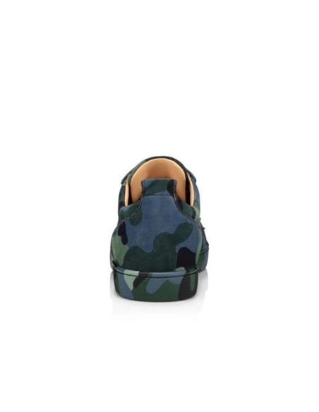 cheap Christian Louboutin  Louis Junior Spikes Orlato Multi/gun Metal Veau Velours sale