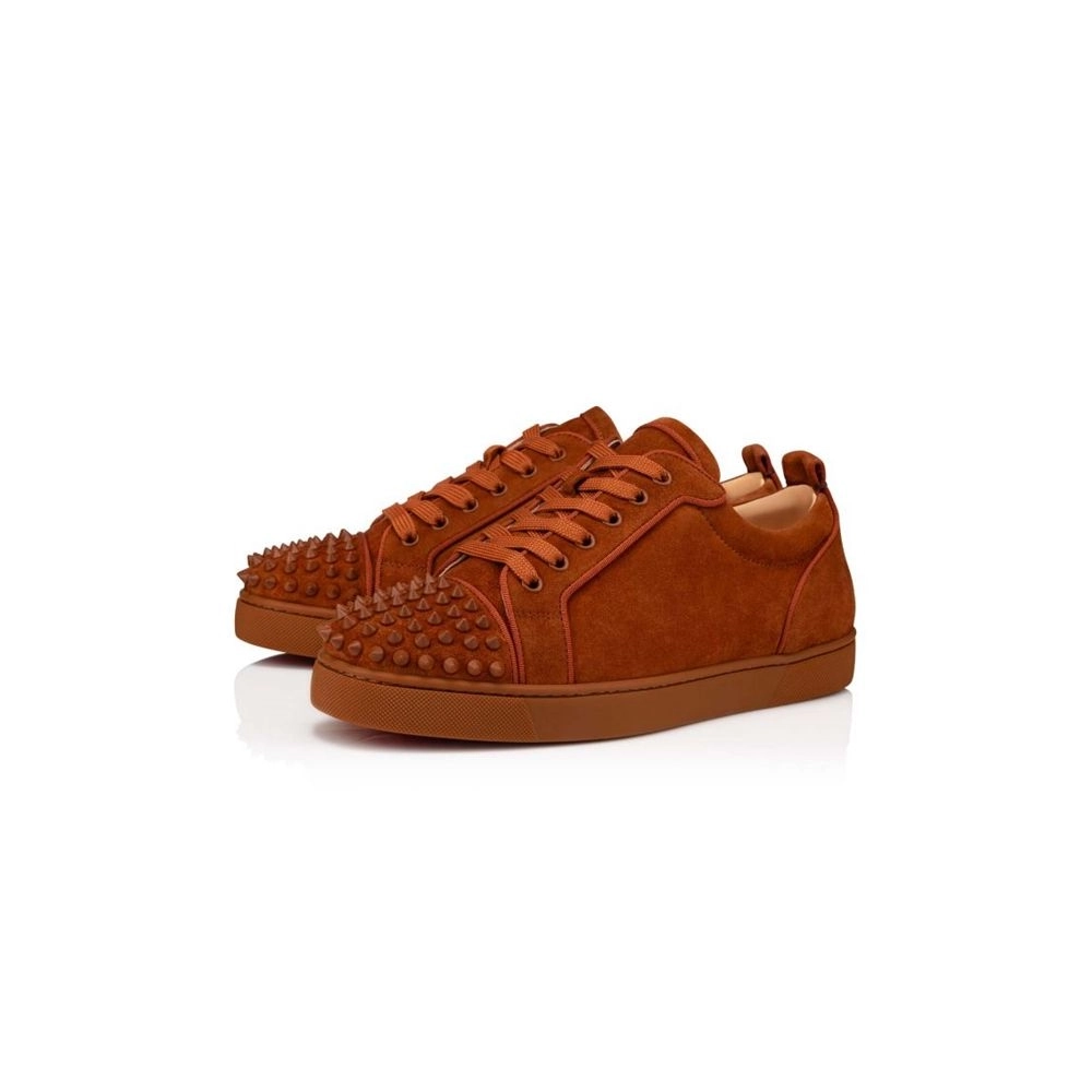 cheap Christian Louboutin Louis Junior Spikes SP Foxy/foxy Mat Veau Velours sale