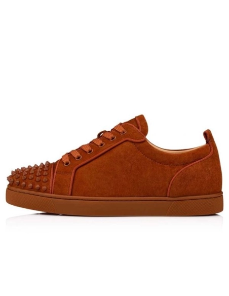 cheap Christian Louboutin Louis Junior Spikes SP Foxy/foxy Mat Veau Velours sale