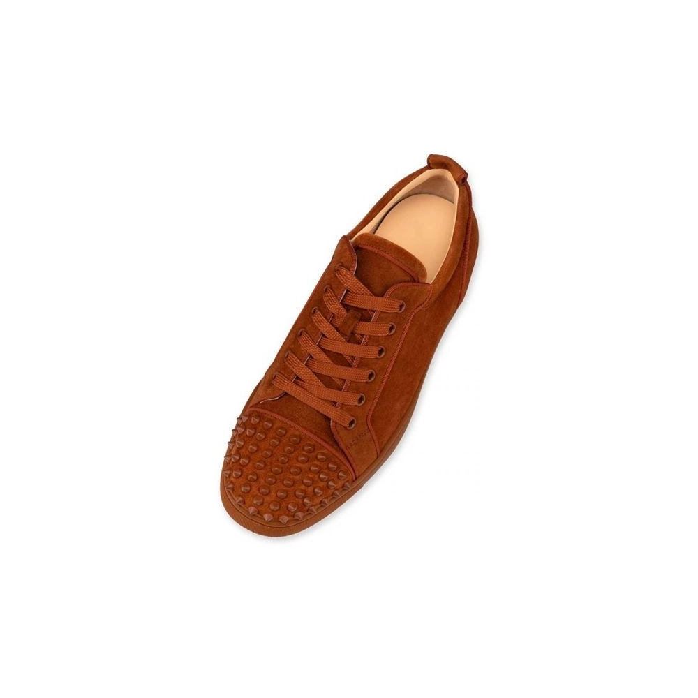 cheap Christian Louboutin Louis Junior Spikes SP Foxy/foxy Mat Veau Velours sale