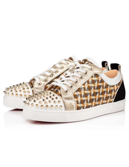 cheap Christian Louboutin Louis Junior Spikes Orlato Version Multi Calf For Men sale