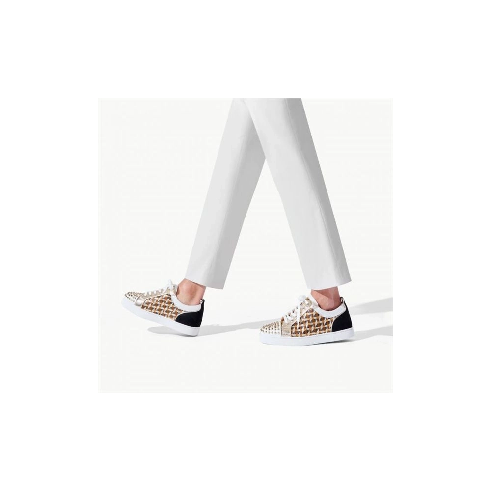 cheap Christian Louboutin Louis Junior Spikes Orlato Version Multi Calf For Men sale