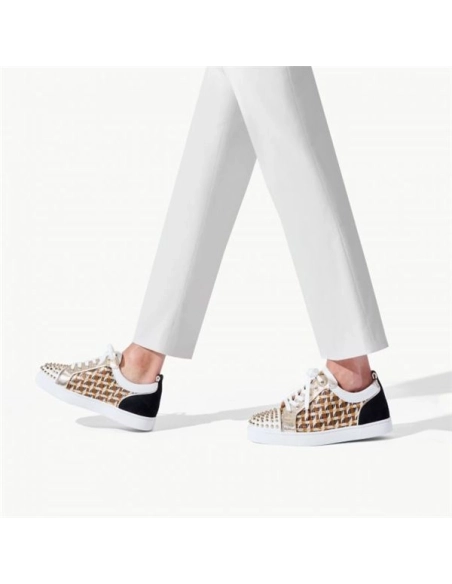 cheap Christian Louboutin Louis Junior Spikes Orlato Version Multi Calf For Men sale