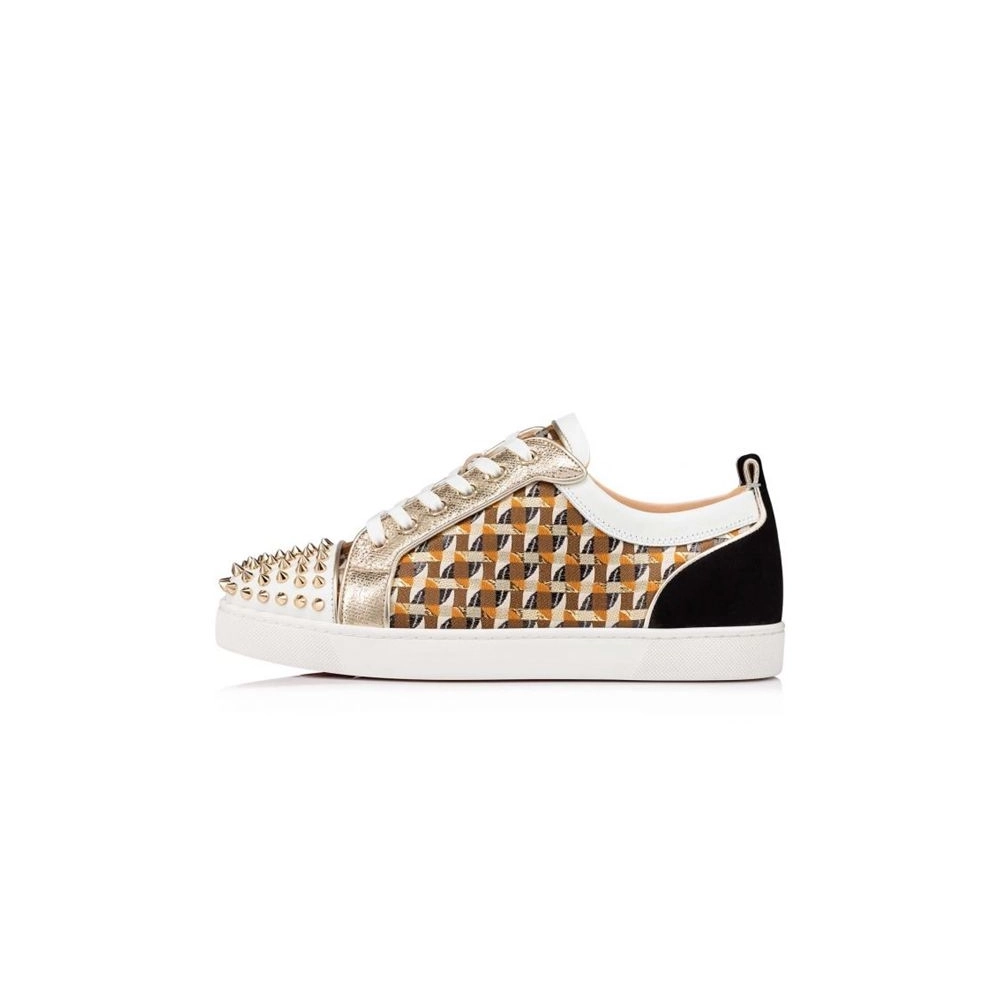 cheap Christian Louboutin Louis Junior Spikes Orlato Version Multi Calf For Men sale