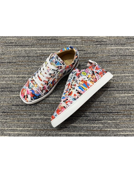 Replica Christian Louboutin Louis Junior Orlato Oh Xtian Sneakers Calf Leather Multi