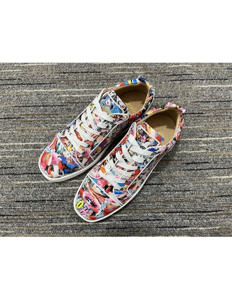 Replica Christian Louboutin Louis Junior Orlato Oh Xtian Sneakers Calf Leather Multi