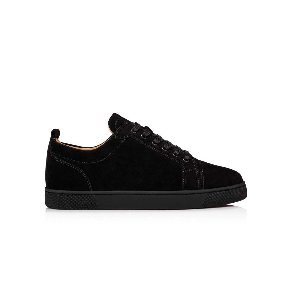 Cheap Christian Louboutin Louis Junior Sneakers Veau Velours Black Sale Online