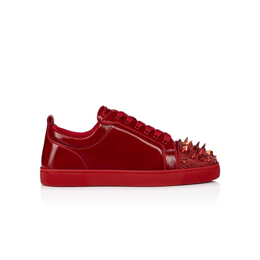Knockoff Christian Louboutin Louis Junior P Pik Pik Strass Sneakers Metallic Suede And Spikes Loubi