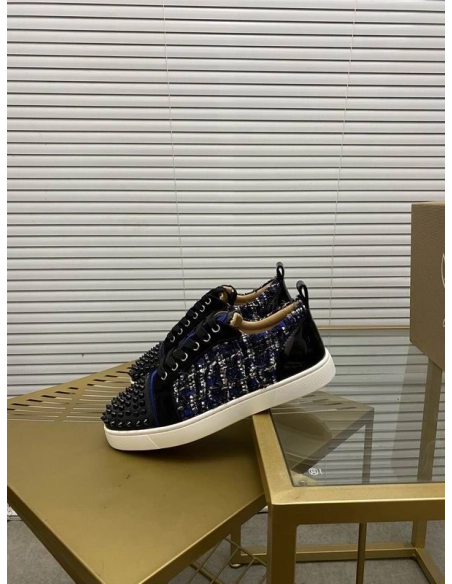 Knockoff Christian Louboutin Louis Junior Spikes Orlato Flat, Fake Christian Louboutin Shoes