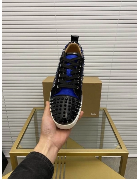 Knockoff Christian Louboutin Louis Junior Spikes Orlato Flat, Fake Christian Louboutin Shoes