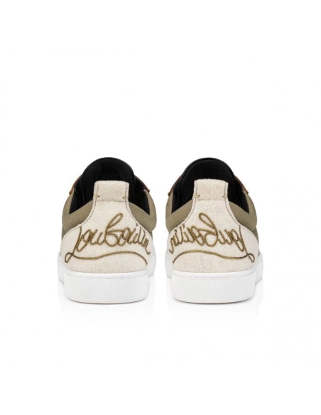 Cheap Christian Louboutin Fun Louis Junior Sneakers Calf Leather And Olona Canva Multicolor on Sale