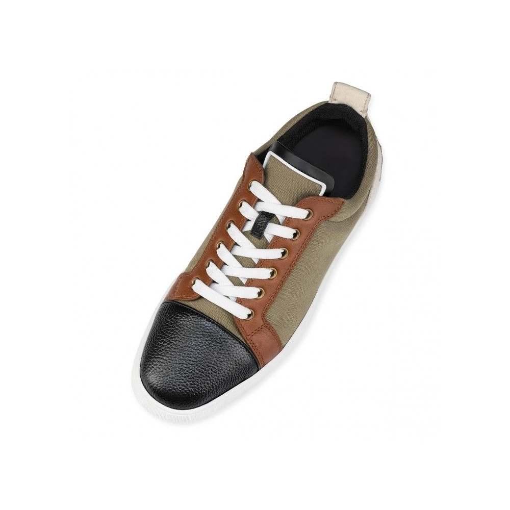 Cheap Christian Louboutin Fun Louis Junior Sneakers Calf Leather And Olona Canva Multicolor on Sale