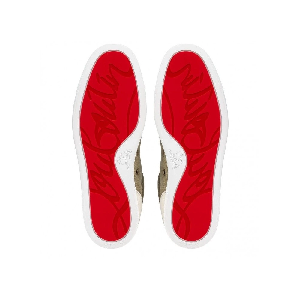 Cheap Christian Louboutin Fun Louis Junior Sneakers Calf Leather And Olona Canva Multicolor on Sale