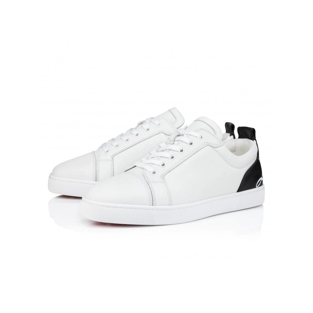 Discount Christian Louboutin Fun Louis Junior Sneakers Smooth Calf Leather White Outlet, Cheap CL Shoes Store