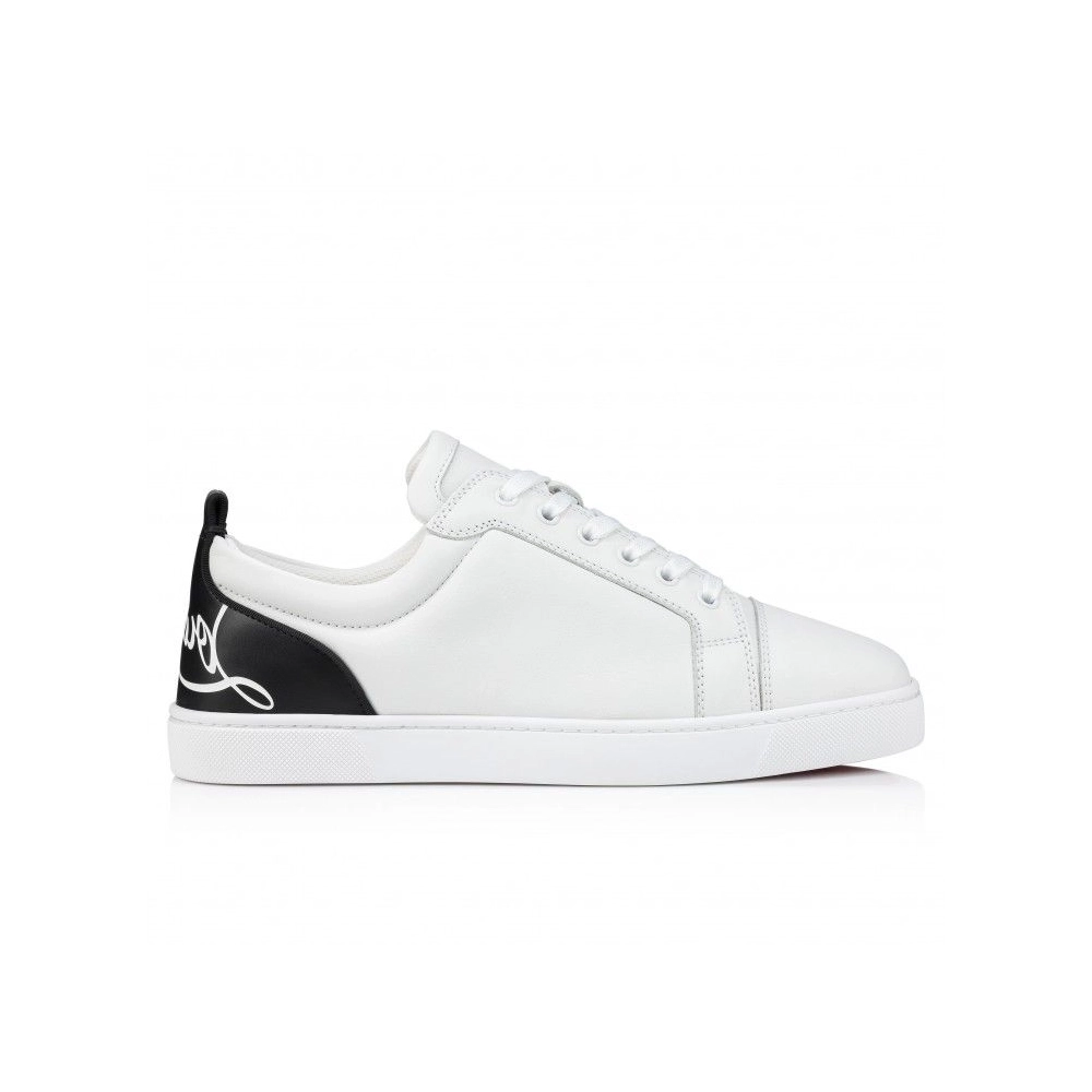 Discount Christian Louboutin Fun Louis Junior Sneakers Smooth Calf Leather White Outlet, Cheap CL Shoes Store