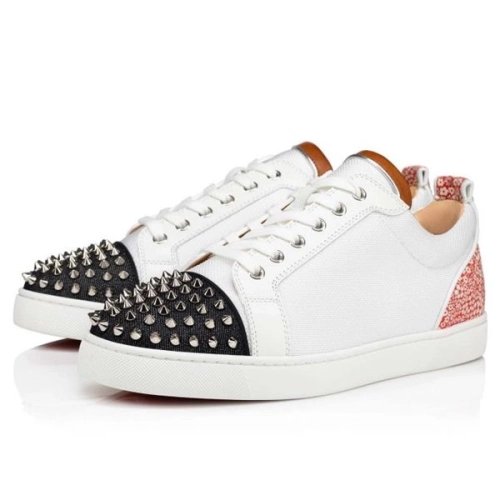 cheap Christian Louboutin Louis Junior Spikes Orlato Version Multi Fabric sale