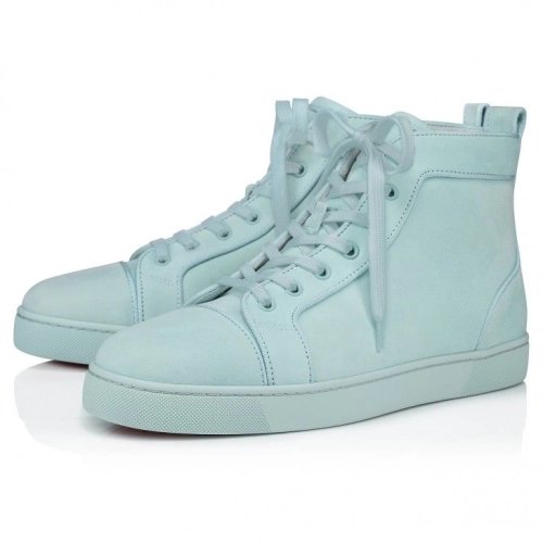 Discount Christian Louboutin Louis High-top sneakers Suede Iceberg Outlet, Cheap Christian Louboutin Shoes