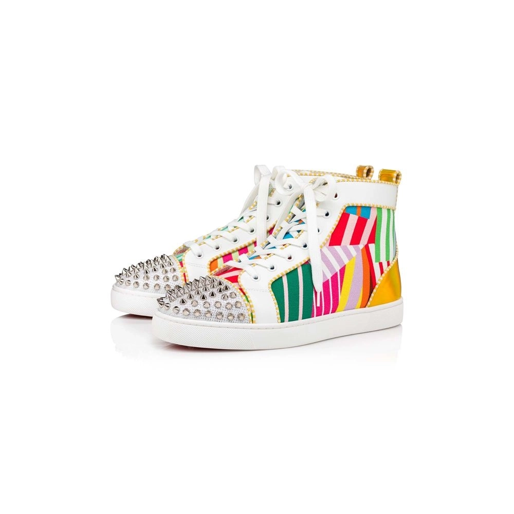 Christian Louboutin Lou Spikes Version Multi Cotton
