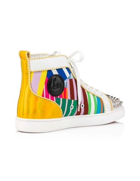 Christian Louboutin Lou Spikes Version Multi Cotton