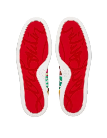 Christian Louboutin Lou Spikes Version Multi Cotton