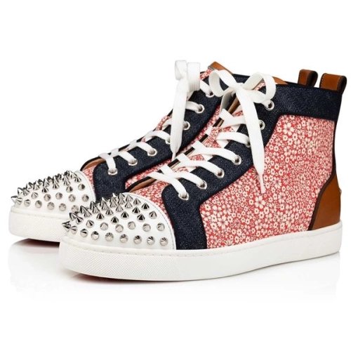 Christian Louboutin Lou Spikes Version Multi Calf