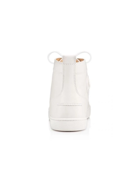 cheap Christian Louboutin Lou Spikes White/white Leather sale