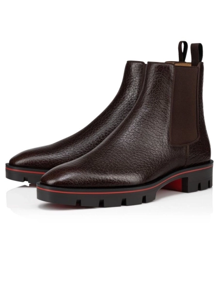 Cheap Christian Louboutin Alpinosol Boots Grained Calf Leather Corteccia Sale Online