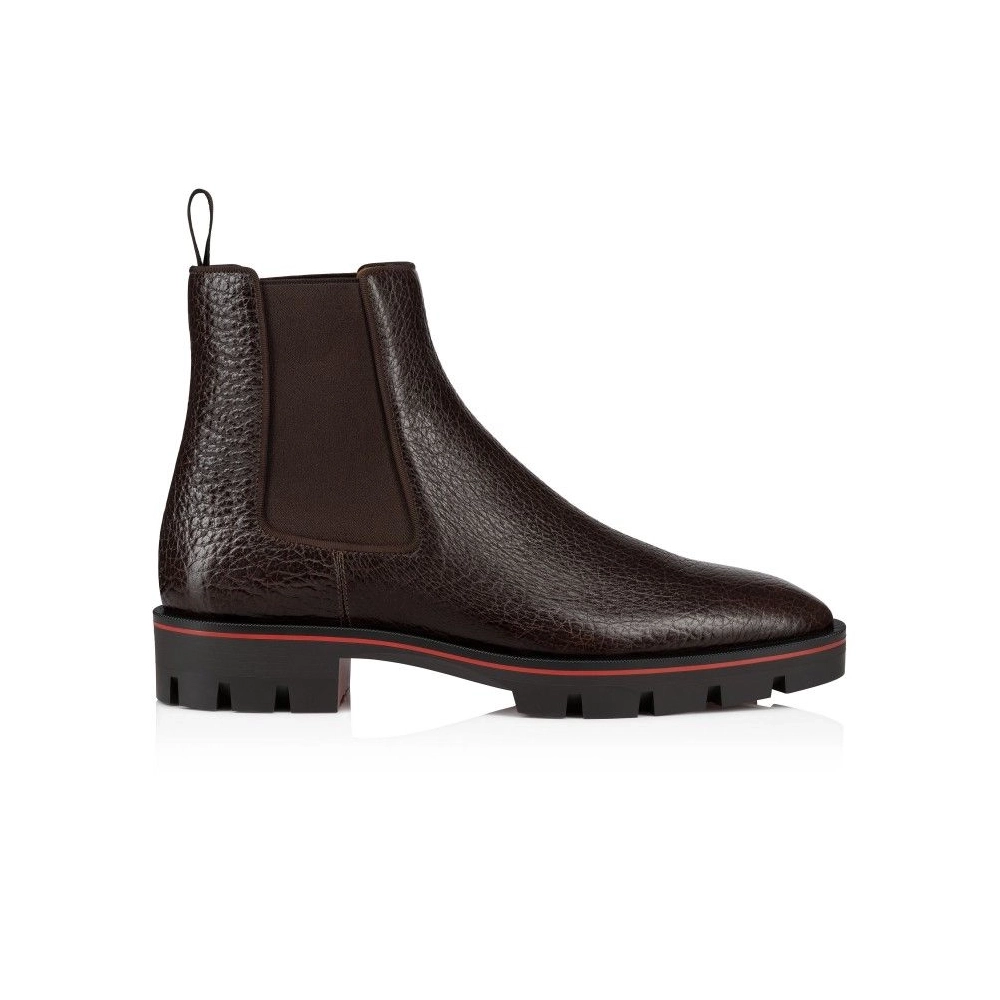 Cheap Christian Louboutin Alpinosol Boots Grained Calf Leather Corteccia Sale Online