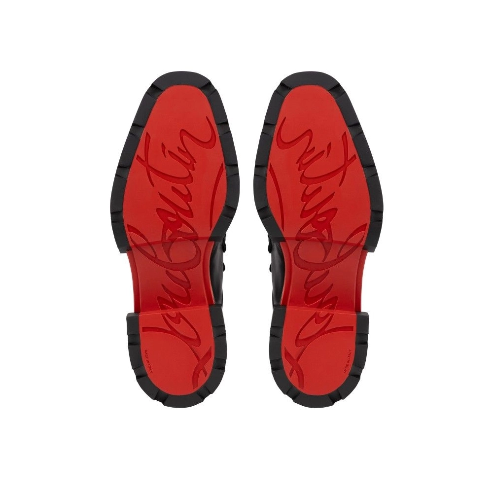 Cheap Christian Louboutin Our Pabelito Boot Boots Calf Leather Black for Sale, Discount CL Outlet Store