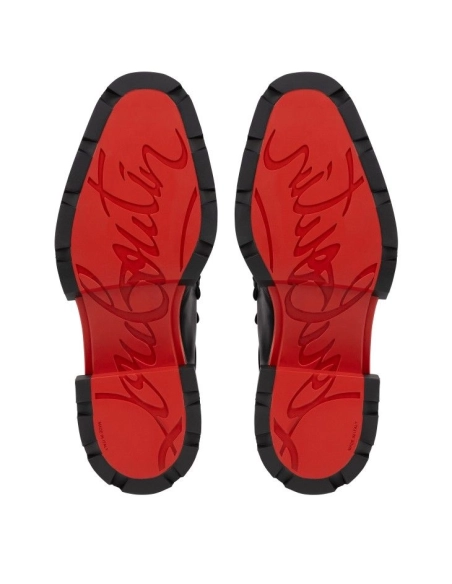 Cheap Christian Louboutin Our Pabelito Boot Boots Calf Leather Black for Sale, Discount CL Outlet Store