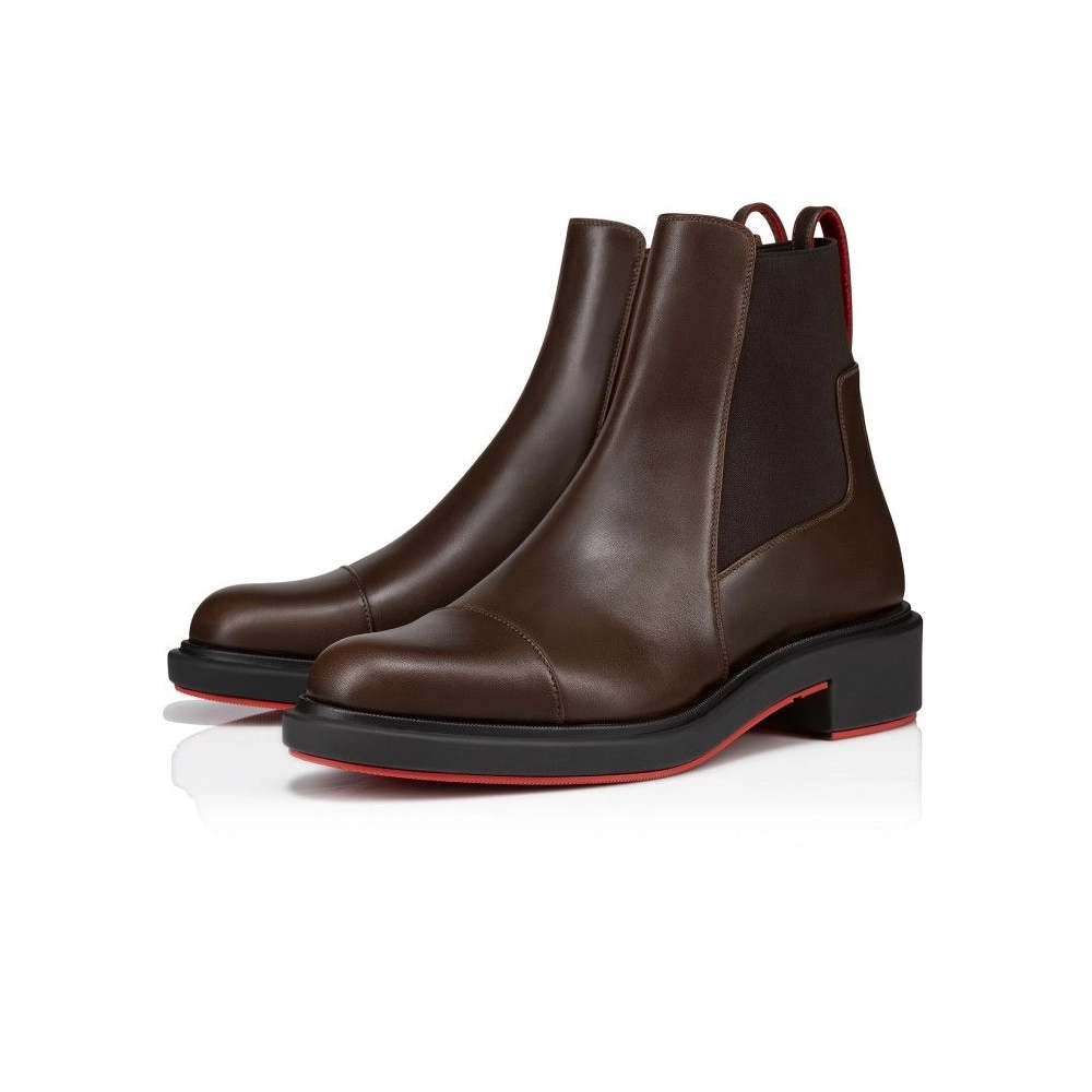 Fake Christian Louboutin Urbino Chelsea Low Boots Calf Leather Cosme, Knockoff CL Shoes