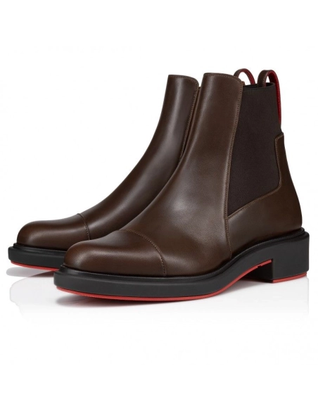 Fake Christian Louboutin Urbino Chelsea Low Boots Calf Leather Cosme, Knockoff CL Shoes