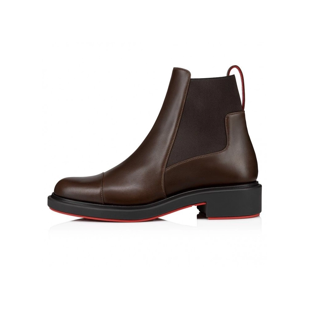 Fake Christian Louboutin Urbino Chelsea Low Boots Calf Leather Cosme, Knockoff CL Shoes