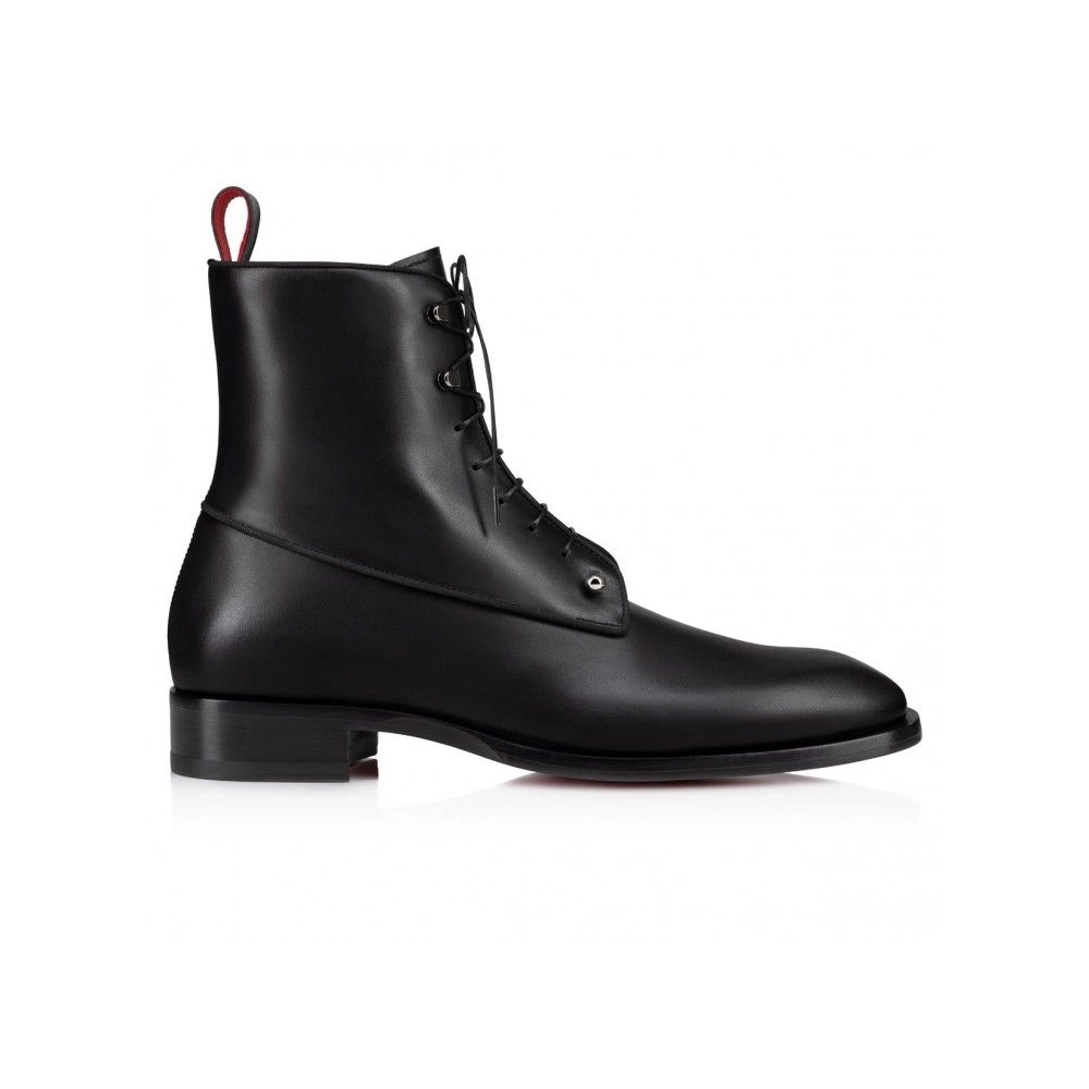 Discount Christian Louboutin Chambeliboot Boots Calf Leather Black, Cheap Christian Louboutin Shoes Outlet Online
