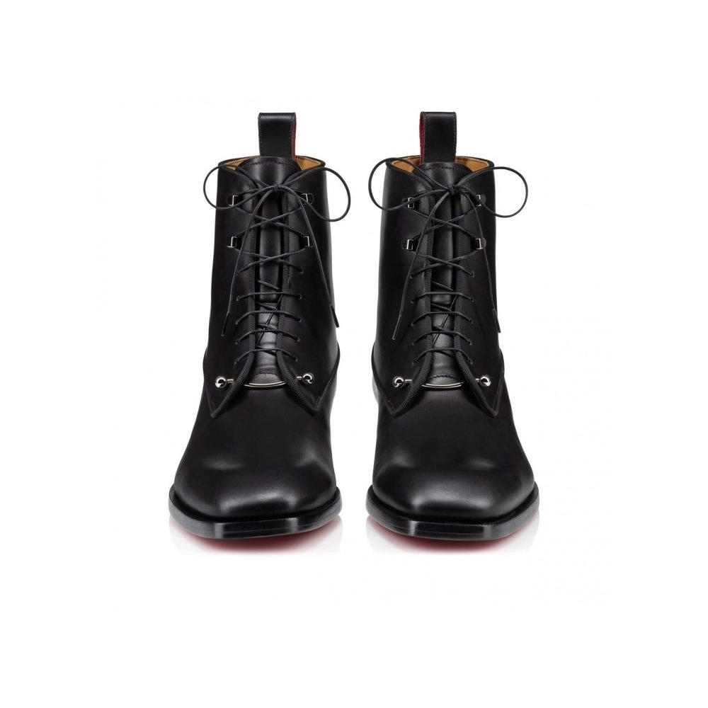 Discount Christian Louboutin Chambeliboot Boots Calf Leather Black, Cheap Christian Louboutin Shoes Outlet Online