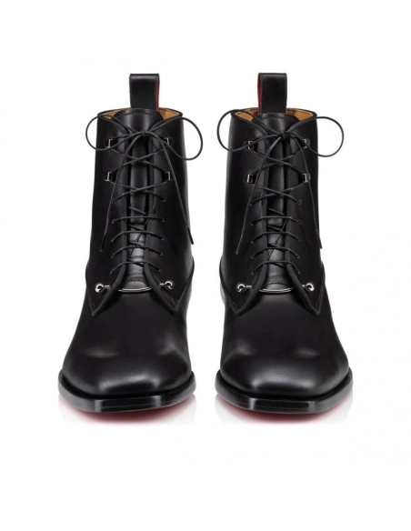 Discount Christian Louboutin Chambeliboot Boots Calf Leather Black, Cheap Christian Louboutin Shoes Outlet Online