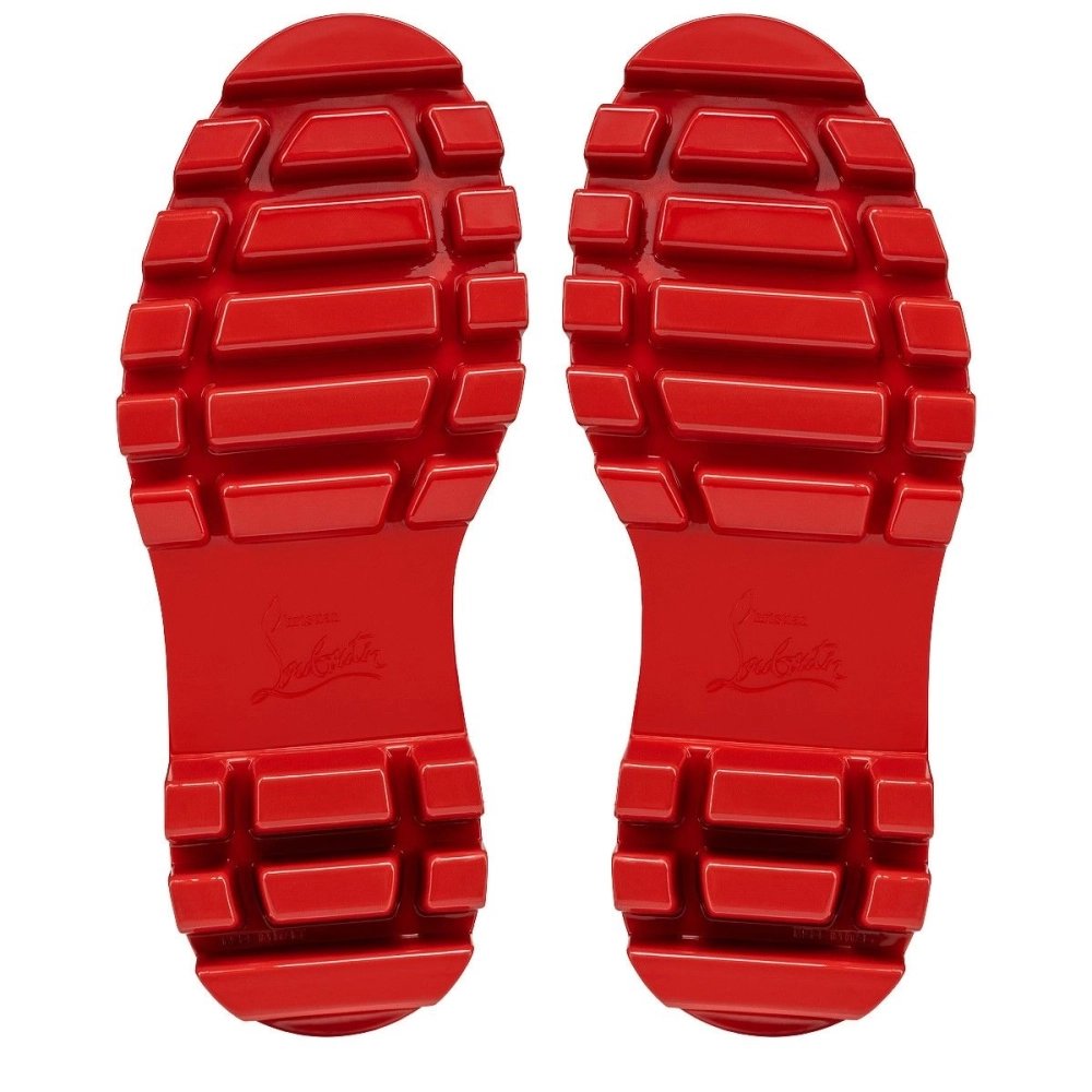 Fake Christian Louboutin Panaroot Dune Boots Coated Canva Calf Leather Black, Knockoff Christian Louboutin Shoes