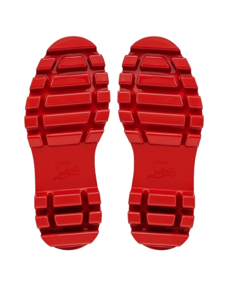 Fake Christian Louboutin Panaroot Dune Boots Coated Canva Calf Leather Black, Knockoff Christian Louboutin Shoes