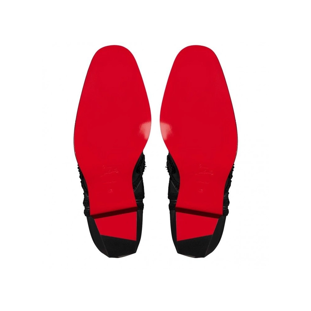 Fake Christian Louboutin Rosalio 70 Mm Boots Calf Leather Black, Knockoff Christian Louboutin Shoes