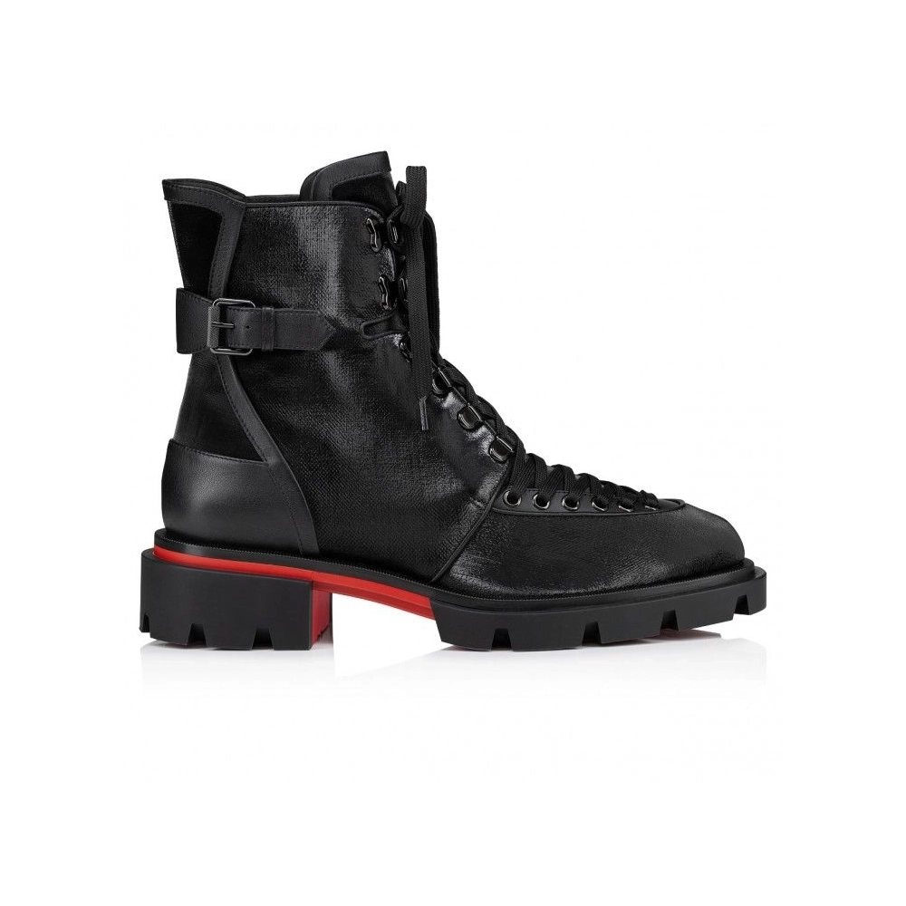 Knockoff Christian Louboutin Our Macademia Boots Calf Leather Black, Replica Christian Louboutin Shoes
