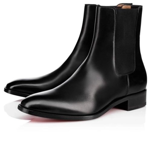 cheap Christian Louboutin Boot Samson Black Leather sale