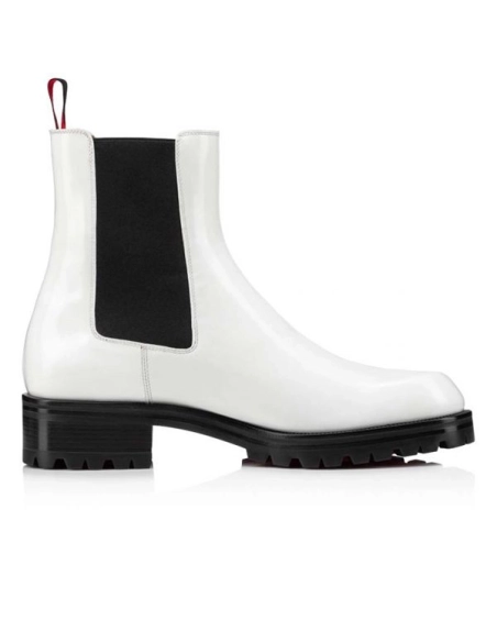 cheap Christian Louboutin Boot Motok White Calf sale