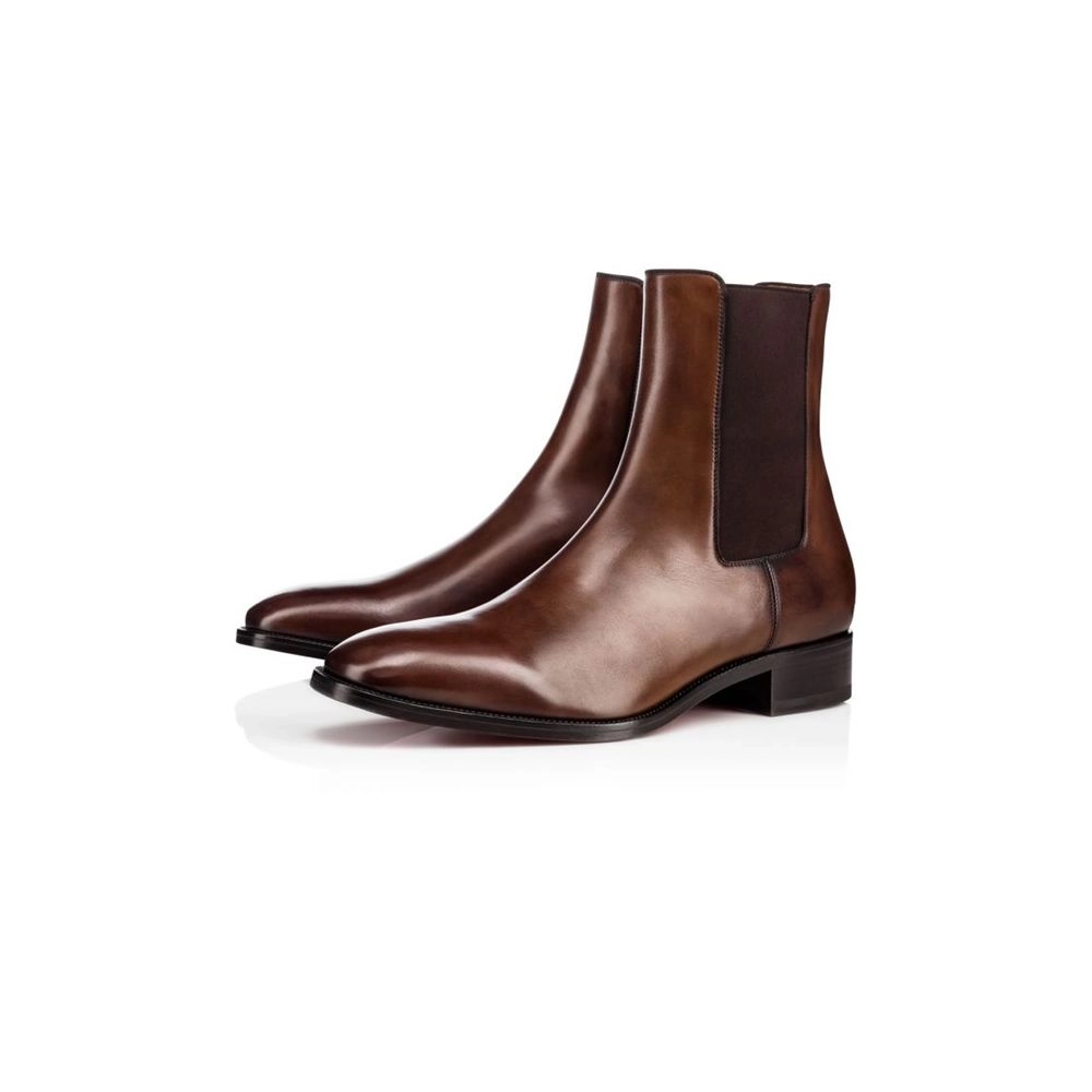 cheap Christian Louboutin Boot Sanson Havane Leather sale