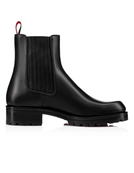 cheap Christian Louboutin Boot Motok Flat Black Calf sale
