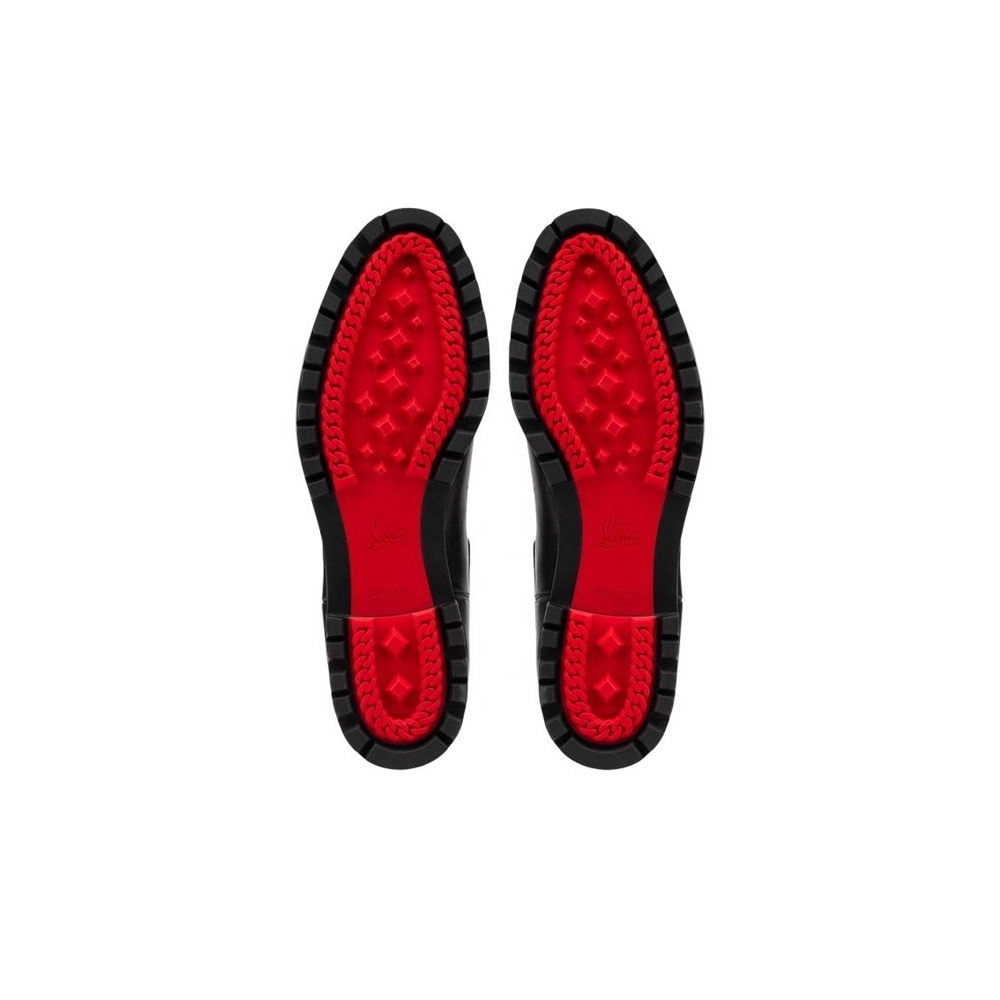 cheap Christian Louboutin Boot Motok Flat Black Calf sale