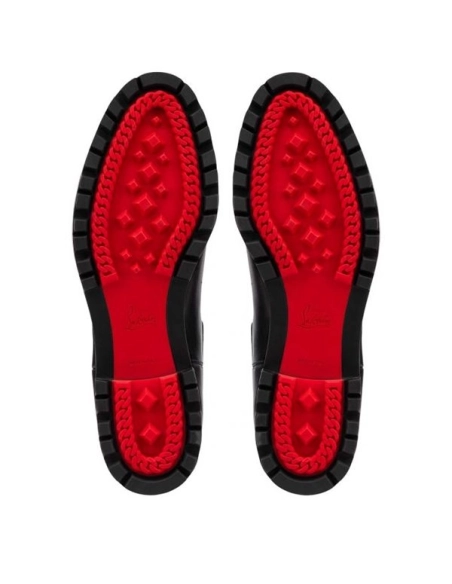 cheap Christian Louboutin Boot Motok Flat Black Calf sale