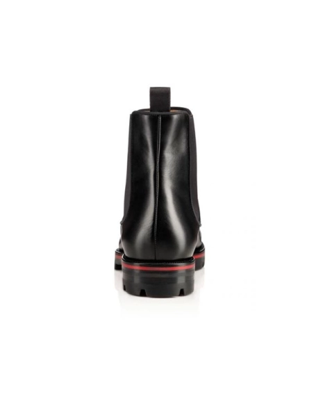 cheap Christian Louboutin Boot Melon Flat Black Calf sale