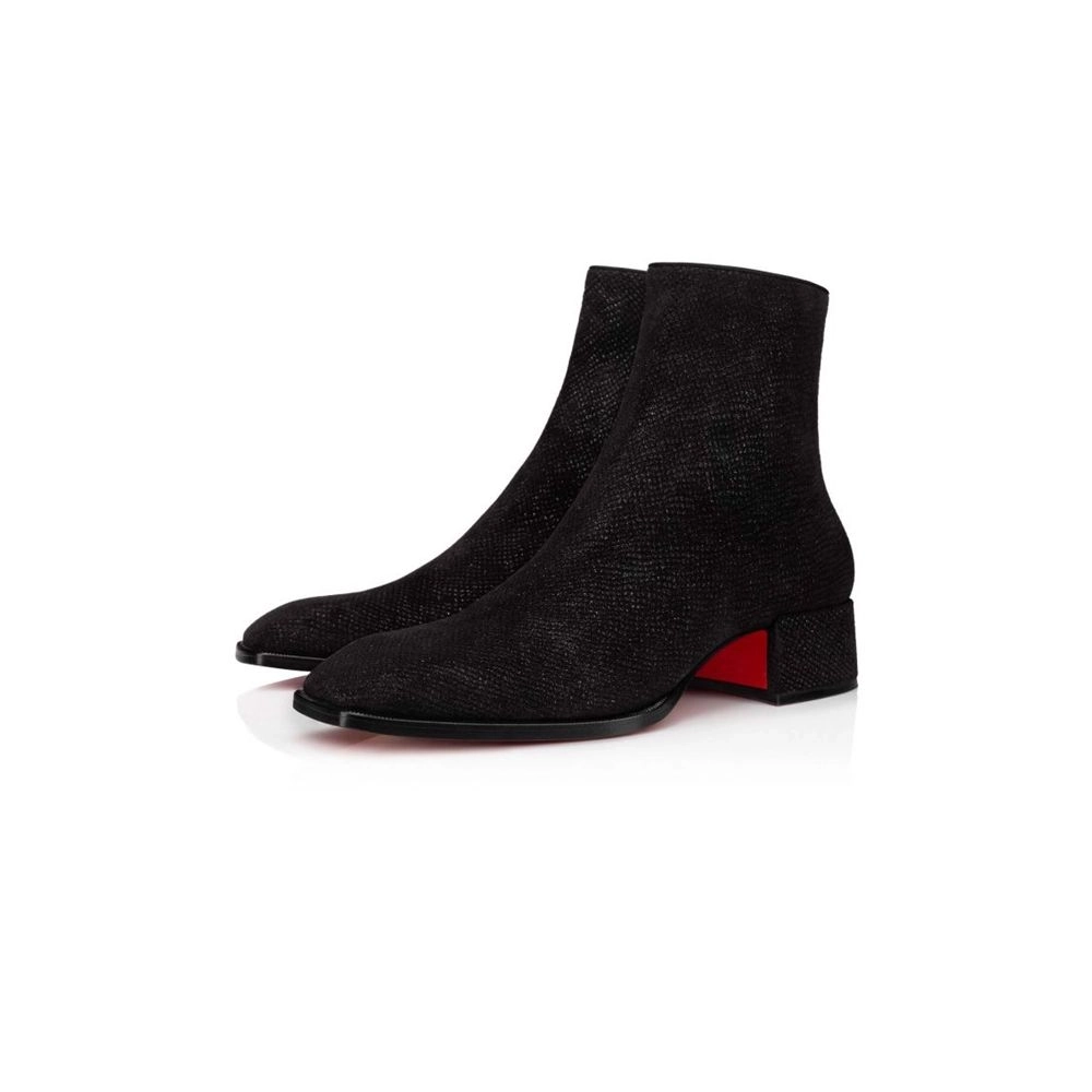 cheap Christian Louboutin Boot Fever Black Shoe sale